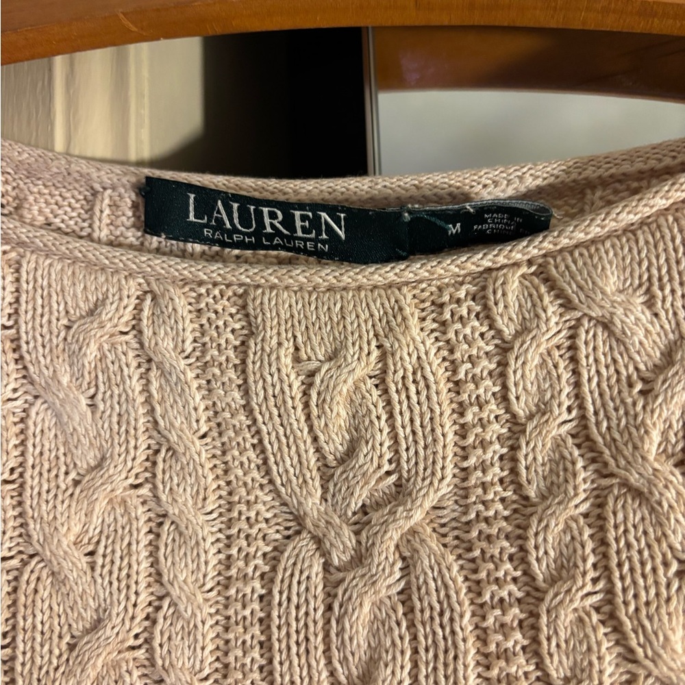 Ralph Lauren Soft Cream Cable Knit Sweater